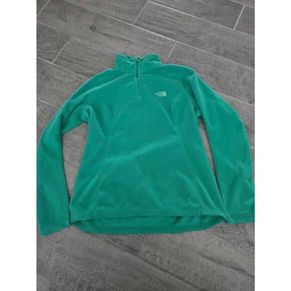 Women's The North Face Quarter Zip Pullover‎ Fleece Green Size Small - Picture 1 of 7